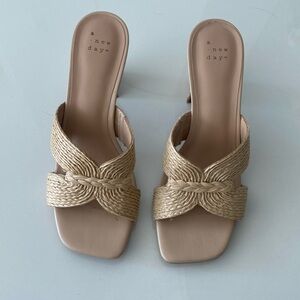 Nude 3 inch sandal heel